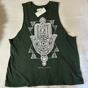 Spiritual gangster hamsa hand tank size L